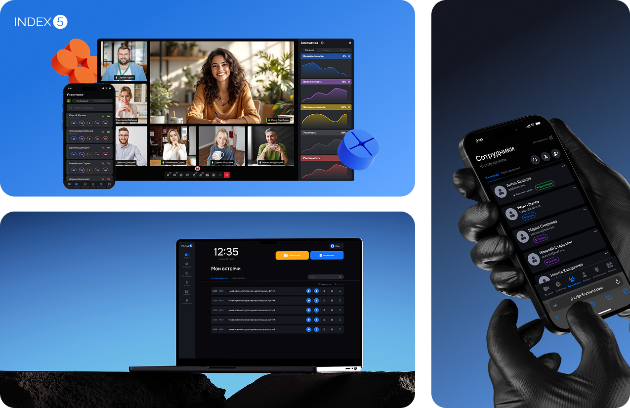 Интерфейсы ВКС-платформы Index5